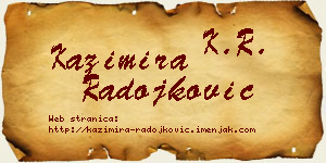 Kazimira Radojković vizit kartica